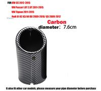Couvercle De Tuyau De Silencieux De Pointe D'accès De Voiture,Accessoires Automobiles,Vw,Tiguan,Volkswagen,Passat,B7,Cc,Audi A4,B8,A3,A1,Q5,2 Pièces - Type 76mm-Carbon-1pc