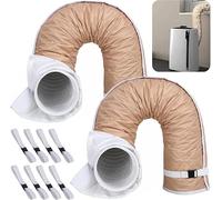 Couvercle De Tuyau D'échappement AC Isolant Thermique | L'enveloppe Réglable S'adapte Aux Évents Portables(Khaki,2PCS)