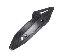 Couvercle de tuyau d'échappement Bouclier thermique pour moto Click 150 125 en plastique ABS noir style carbone accessoire de protection (fibre de carbone)