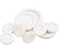 Couvercle de tuyau en caoutchouc, trou bouchon, 10 œillets d'obturation 12 à 100 mm, œillet blanc/noir, fermé, aveugle, joint bonde, cache-poussière, protection du câblage câble(White,80mm)