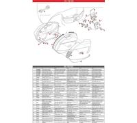 Couvercle de valise GiVi complet gauche pour V35 noir