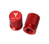 Couvercle de Valve de Pneu pour MT-07 MT07 MT 07 Toute L'année 2017 2018 2020 2021 Moto 2 Pièces CNC Roue Pneu Valve Air Port Tige Bouchons Accessoires(A)