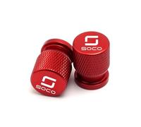 Couvercle de Valve hermétique pour Super SOCO TC Max Street Hunter Wanderer TS CPX CUX CU Mini Accessoires Moto Bouchons De Valve Pneu en Aluminium CNC(Red)
