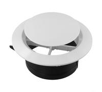 Couvercle de ventilateur de plafond rond en plastique ABS réglable pour ventilateur d'évacuation salle de bain cuisine montage mural silencieux et facile à nettoyer Blanc (ø125mm)