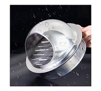 Couvercle de ventilation à grille ronde, couvercle sortie d'aération mural rond, volets inclinables, a inoxydable 304, évent(125mm/4.92in)