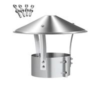 Couvercle de Ventilation Acier Inoxydable Hotte De Ventilations 100mm 150mm 160mm 200mm Grille D'aération Cuisine Chapeau de Cheminée pour Mur Cuisine(160mm)