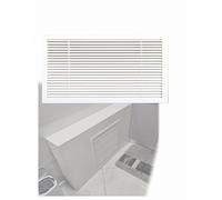 Couvercle de ventilation de chauffage à persiennes en aluminium, Grille décorative de taille personnalisée for radiateur et collecteur, bouclier de(Milk,60x60cm/23.6x23.6in)