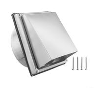 Couvercle de ventilation en acier inoxydable avec maille carrée, technologie anti-biologique, joint d'étanchéité pour tubes d'aération et installation murale (150 mm)