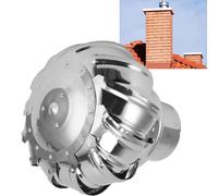 Couvercle de ventilation rotatif en acier inoxydable de 6", 8", 10", 12", capot d'extraction de toit, couvercle de ventilation de turbine rotative non motorisée (couleur : acier inoxydable, taille