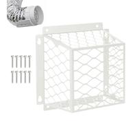 Couvercle de ventilation 'séchoir extérieur- d'oiseaux en acier galvanisé, bouclier résistant aux intempéries | Protection de décharge robuste avec barrière en maille pour ouvertures de séchoir