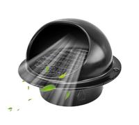 Couvercle de ventilation Soffit - Raccord de tuyau de rechange à lamelles | 10 cm/15 cm - Grille d'aération en forme de soufflet - Pour salle de bain, cuisine, chambre à coucher, salon, maison