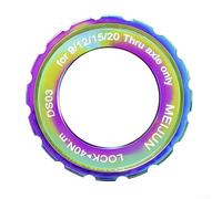 Couvercle de verrouillage central à disque fabriqué en alliage d'aluminium, compatible avec les moyeux de verrouillage d'essieu traversant de 9/12/15/20 mm et 6 boulons de frein à disque pour vélos