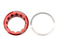 Couvercle de verrouillage de roue à 12 vitesses pour corps de moyeu, alliage d'aluminium, diamètre de filetage de 26 mm, rainure usinée CNC pour un ajustement sûr des outils, cyclistes (rouge)