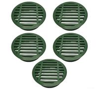 Couvercle de vidange avec design rond plat et grille d'ouverture pour une filtration efficace dans les systèmes d'égout et de gouttière (10,2 cm (10,2 cm (vert)