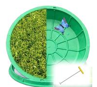 Couvercle de vidange caché amovible avec clé et base - Couvercle de fosse septique invisible pour extérieur D dans les lns et les cours et facile à installer, parfait pour l'aménagement paysager de