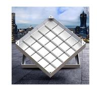 Couvercle de vidange carré en acier inoxydable 304 - 40 x 40 cm - Couvercle d'accès robuste pour parkings et sous-sols - Plaque d'accès souterraine étanche - Joint durable et sécurisé