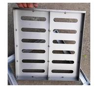 Couvercle de vidange carré en acier inoxydable avec base, grille amovible pour un drainage efficace de l'eau de pluie en extérieur, solution d'égout pour cour et terrasse