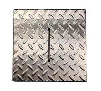 Couvercle de vidange carré en acier inoxydable avec poignée antidérapante Idéal pour une utilisation en extérieur, cour, parkings (40 x 40 x 2,5 cm)