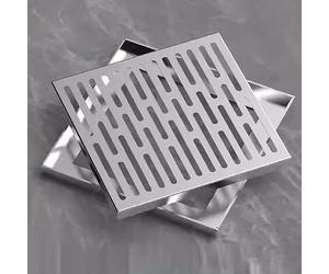 Couvercle de vidange carré en Acier Inoxydable, Durable et antidérapant | Conception (400 X 400 30 Mm) for les solutions d'assainissement et de gouttières(400x400x30mm)