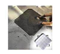 Couvercle de vidange carré invisible - 100 x 100 cm - Capacité de 2,6 tonnes - Pour patios, jardins, garages et routes - Solution d'accès cachée durable et élégante