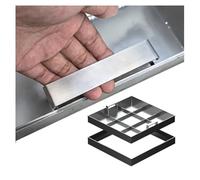 Couvercle de vidange carré invisible et cadre, couvercle de vidange de douche en acier inoxydable 304, grille facile à soulever (38 x 38 cm) pour une utilisation en intérieur et en extérieur