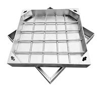 Couvercle de vidange carré invisible pour chambre d'inspection, parfait pour pavés et utilisation en extérieur Couvercle d'accès aux eaux usées pour systèmes de traitement des effluents