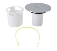 Couvercle de Vidange de Douche, Bouchon de Piège à Déchets de Douche en Plastique, Tasse de Tube avec Attrape-Cheveux, Couvercle de Siphon de Douche de Sol de Salle de Bains