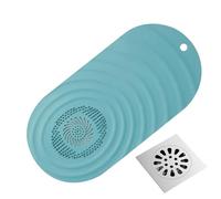 Couvercle De Vidange De Douche en Silicone - Tapis Anti-Odor, Bouchon De Cheveux | Protection De Drainage du Sol De La Baignoire, Accessoire De Bouchon De Drain-De Douche, Outil De Capteur De Cheveux