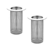 Couvercle de vidange de douche, filtre d'évier extra long, panier de protection de canalisation, 80 mm en acier inoxydable, pour baignoire et évier de cuisine, facile à installer