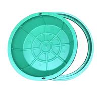 Couvercle de vidange de jardin rond / carré en résine pour usage extérieur Idéal pour les cours, patios Lns60 cm de diamètre Idéal pour les systèmes de traitement des eaux usées