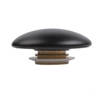 Couvercle de vidange de lavabo avec bouton poussoir d'activation et design clic vers le haut pour une meilleure rétention d'eau dans le bain (noir)