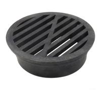 Couvercle de vidange de pelouse en PVC noir de 10,2 cm - Grille de drainage de jardin moderne - Couvercle de fossé pour extérieur, cour, patio, allée, système de canalisation d'eau efficace
