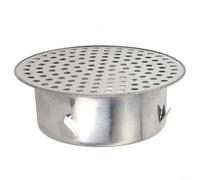 Couvercle de vidange de sol de toit en acier inoxydable pour raccord de tuyau d'eau de pluie, protection de gouttière de toit en PVC extérieur, insert de tuyau de drainage de balcon et de jardin avec