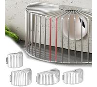 Couvercle de vidange de sol en acier inoxydable 304 avec filtre de gouttière, grille de drainage d'angle anti-blocage et anti-rongeurs, 160 mm/210 mm/260 mm/310 mm Argenté