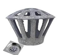 Couvercle de vidange de sol, filtre rond en fonte pour atrium, couvercle de vidange robuste avec finition, grille en fonte avec ajustement serré, accessoire de jardin, balcon, arrière-cour, sous-sol