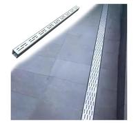 Couvercle de vidange de tranchée en acier inoxydable de 1 à 2 m, grilles étroites en métal pour une utilisation en intérieur/extérieur, idéal pour l'usine, la pelouse, les piscines - 1 m de long