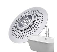 Couvercle de vidange en acier inoxydable - 11,5 cm - Pare-cheveux amovible - Filtre anti-obstruction durable - Protection universelle - Solution de drainage fiable pour le sol de la salle de bain