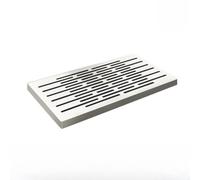 Couvercle de vidange en acier inoxydable 201 avec montage encastré pour une installation discrète dans les zones de circulation piétonne (200 x 400 x 20 x 2)