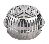 Couvercle de vidange en acier inoxydable anti-obstruction pour gouttière de toit et protection de tuyau d'extérieur, couvercle de vidange de balcon et bloqueur de tuyau d'égout avec (200 mm)