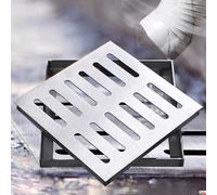 Couvercle de vidange en acier inoxydable, couvercle d'égout, grille fonte robuste avec cadre, capacité charge 11 023 lb, crépine