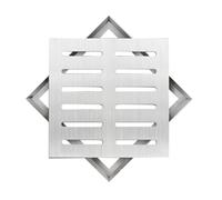 Couvercle de vidange en acier inoxydable - Grille de 40 x 40 cm pour drainage de l'eau de pluie en extérieur, idéale pour cour, terrasse et trottoir, design résistant à la rouille