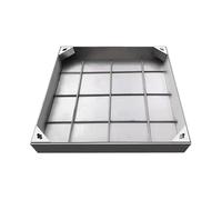 Couvercle de vidange en acier inoxydable - Grille et cadre intégrés très résistants pour une utilisation en extérieur, idéal pour trottoirs, garages, puits d'eau (60 cm)