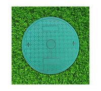Couvercle de vidange en acier intégré rond 90 x 50 cm Cadre d'accès pour terrasses, jardins, garages et routes. Design durable résistant aux intempéries pour une utilisation durable