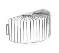 Couvercle de vidange en demi-cercle en acier inoxydable pour extérieur, filtre d'égout et grille de protection anti-blocage pour balcons, feuilles et débris (26 x 12,5 cm)