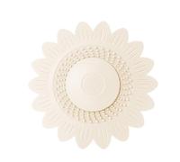 Couvercle de vidange en silicone avec points surélevés, White | Fentes radiales et détails de points surélevés, construction en silicone, aide à couvrir l ' ouverture d ' un siphon de