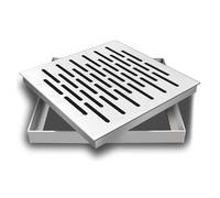 Couvercle de vidange extérieur, grille carrée en acier inoxydable 304, bloqueur de débris pour drain de douche, protection contre les feuilles de jardin, facile à installer, solution de drainage