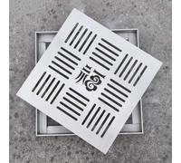 Couvercle de vidange extérieur, grille carrée robuste avec base, couvercle d'égout à drainage rapide pour cour