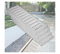 Couvercle de vidange for trottoir de jardin d'allée(4pcs,58x15x2.5cm)