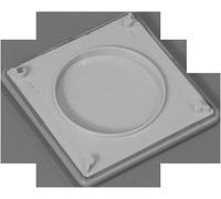 Couvercle de vidange Kaldewei KA120, pour CONOFLAT, émaillé, 687772572663, Couleur: Gris froid 30 avec Secure Plus