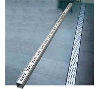 Couvercle de vidange linéaire en acier inoxydable - Grille amovible - Crépine de gouttière extérieure pour solutions de drainage efficaces de cour, jardin et terrasse - 100 x 7 x 3 cm